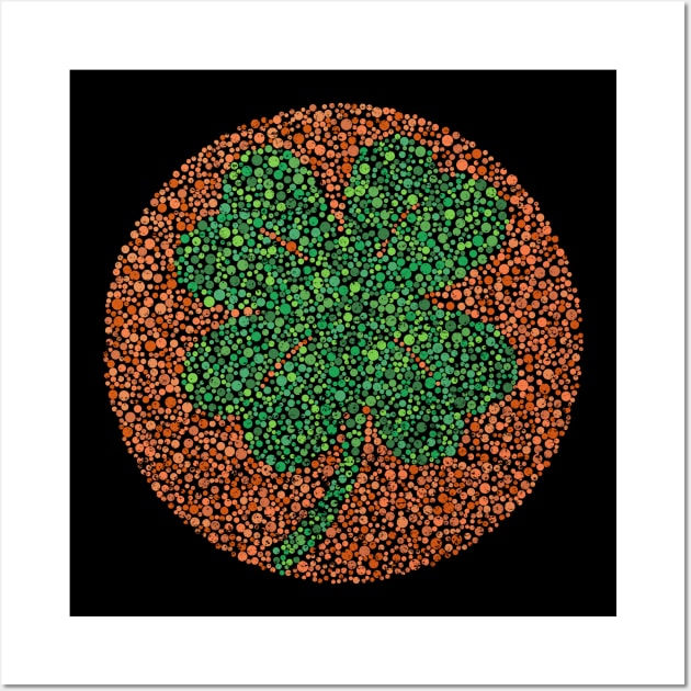 Color Blind Test Shamrock Wall Art by Roufxis